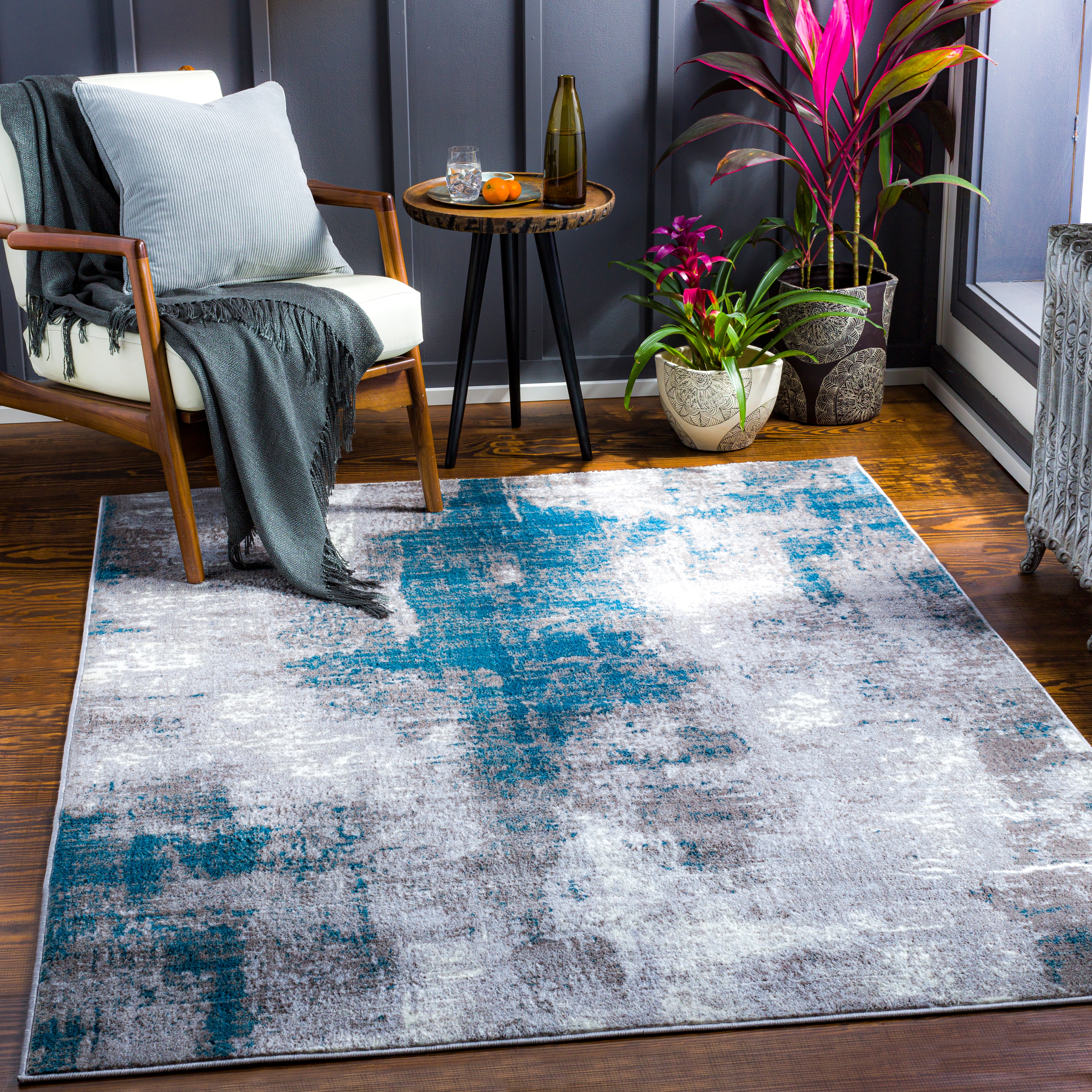 Wanderlust Gray Indoor 8'10" x 12'4" Machine Woven Rug - Image 1