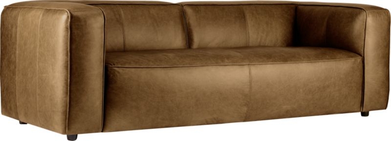 Lenyx Saddle Brown Leather Sofa - Image 8