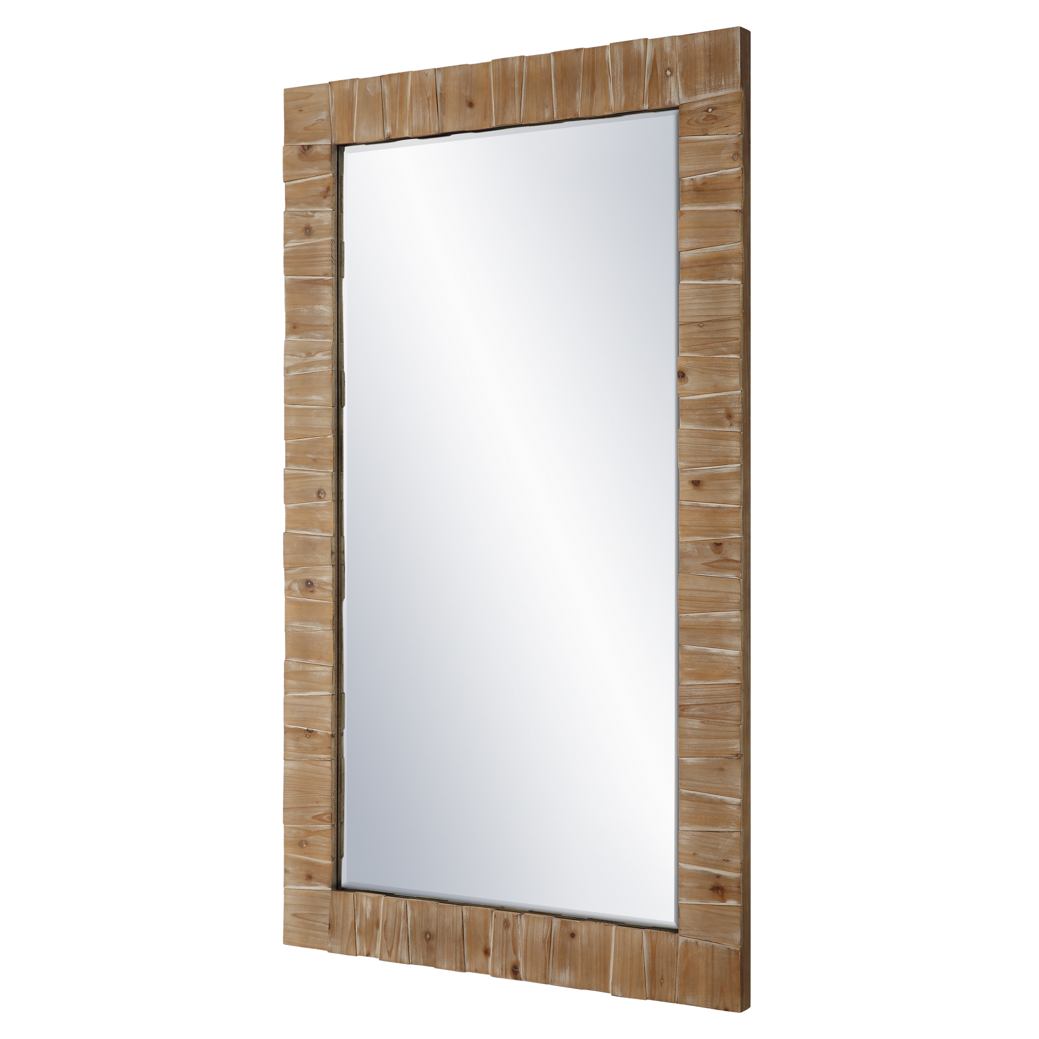 Ayanna Gray Washed Wood Mirror - Image 3