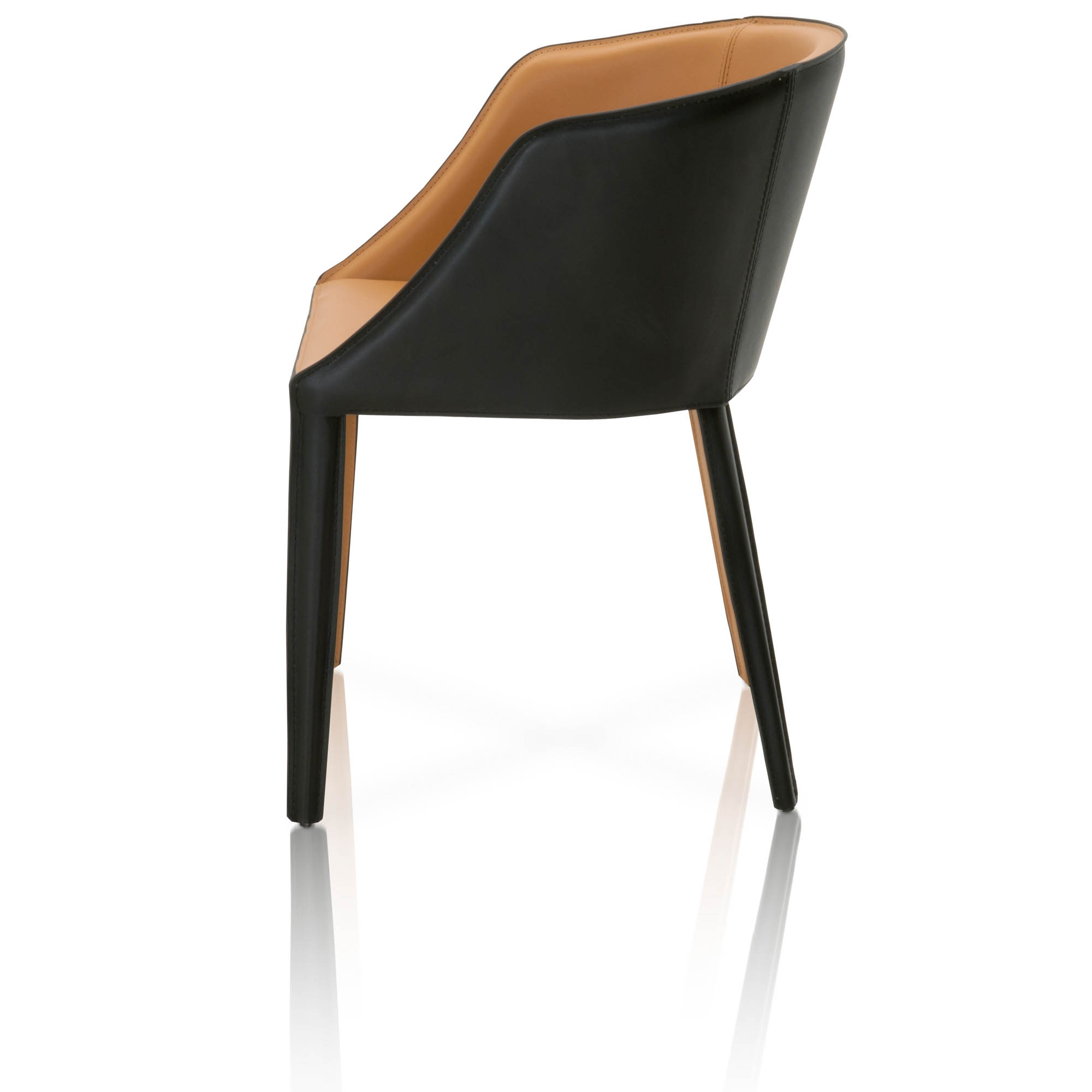 Fontana Dining Chair, Saddle Bonded Leather - Image 2