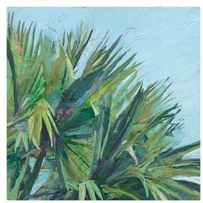 'Painted Palm' - Unframed Painting Print on Canvas - Image 0