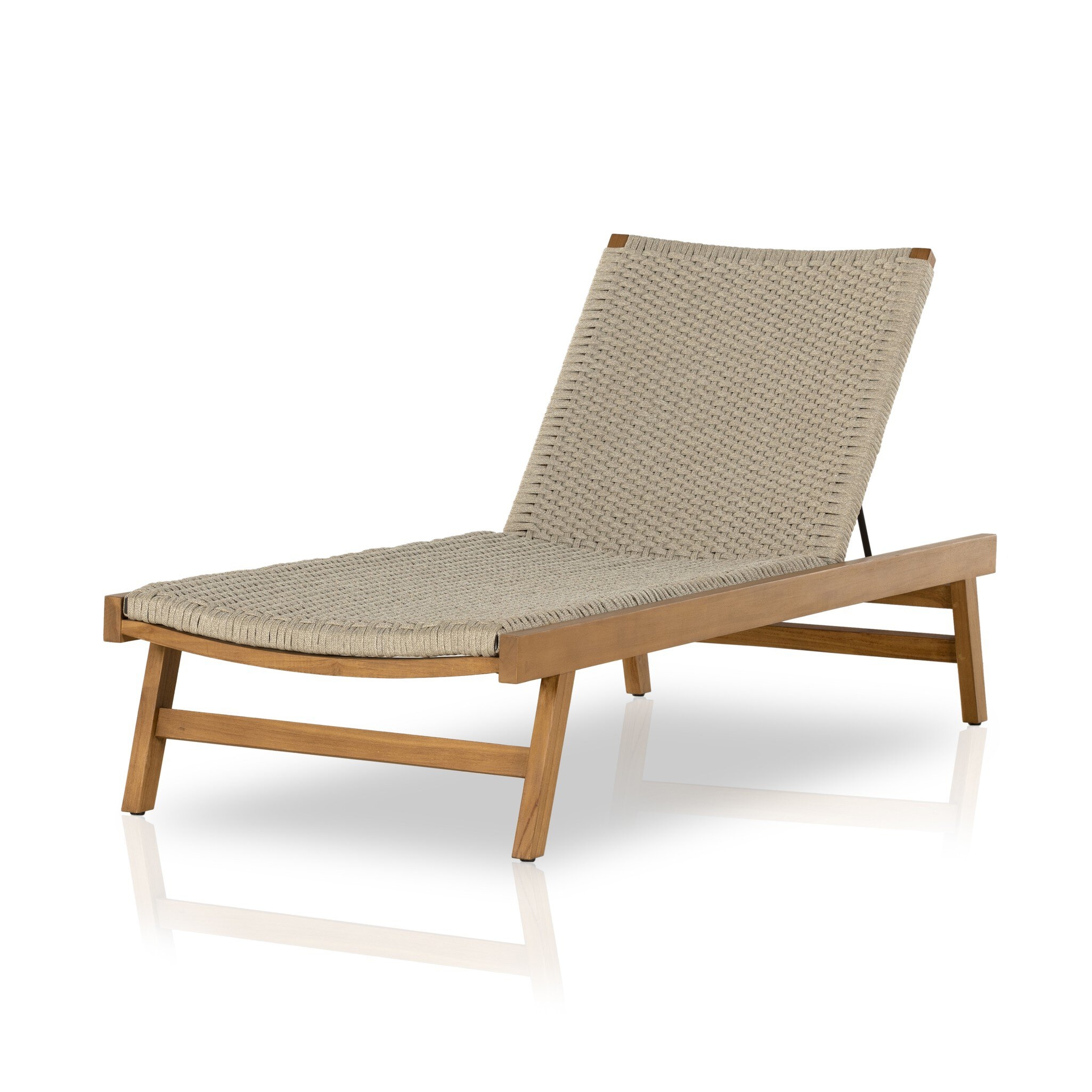 Delano Outdoor Chaise - Natural Teak-FSC - Image 9
