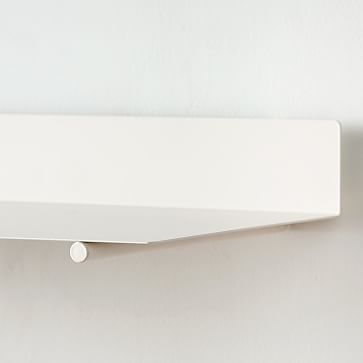 Floating Lines Single Shelf, White, 24" - Image 1