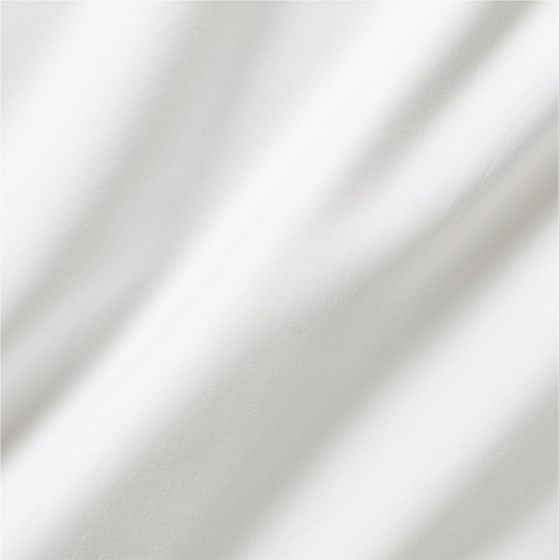Serene Washed Organic Cotton Sateen White King Pillowcases, Set of 2 - Image 1