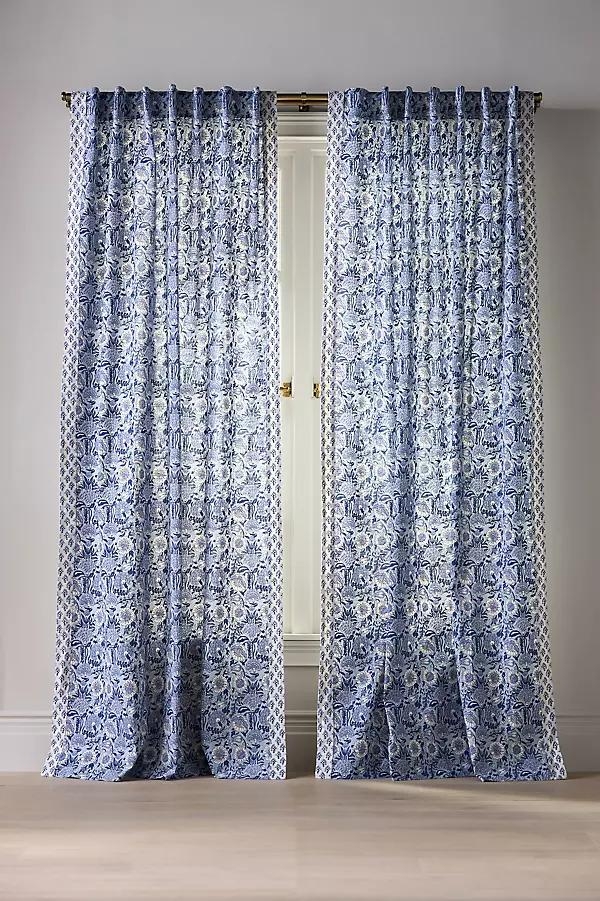 Cotton Mix Print Floral Curtain - Image 0
