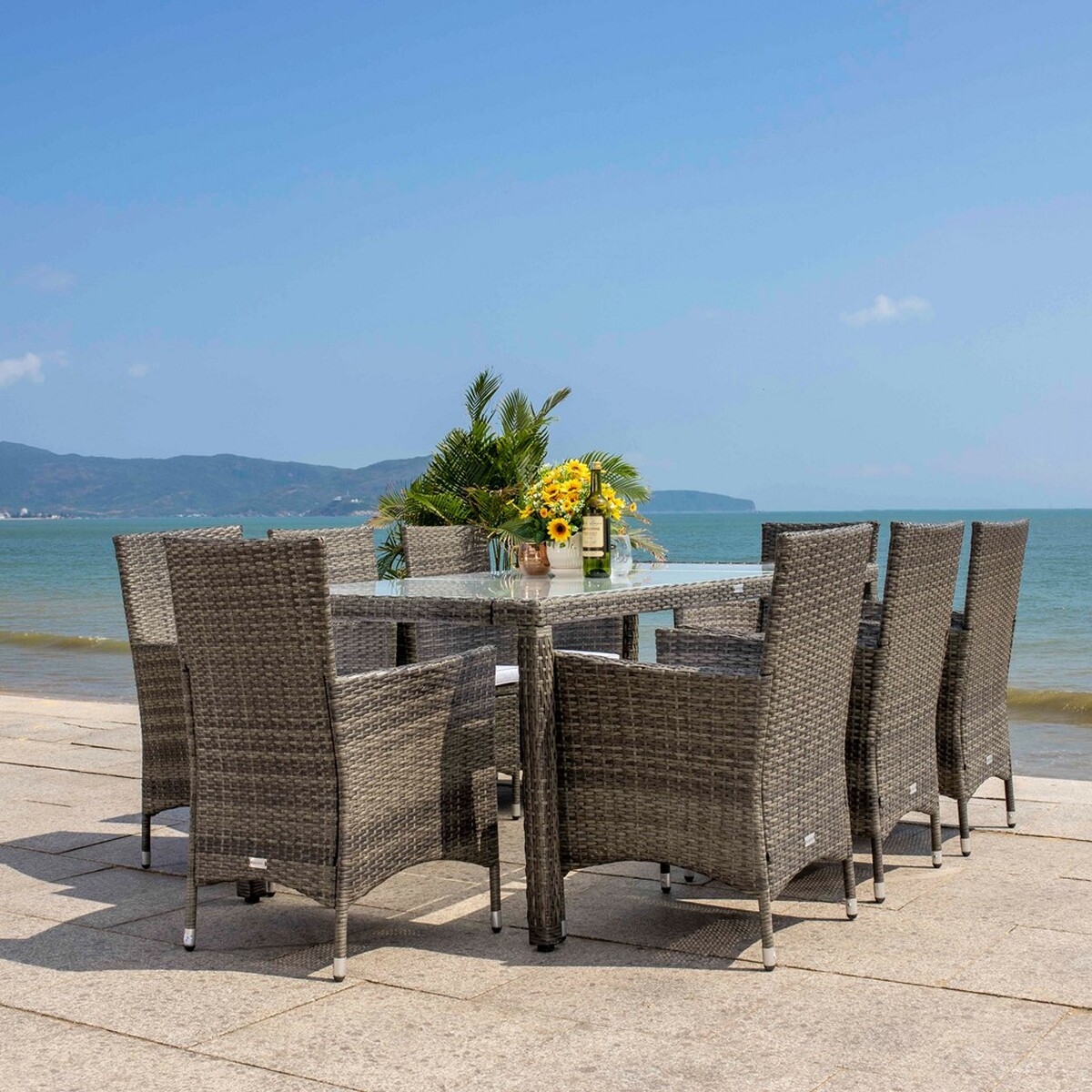 Hailee Dining Set - Grey Brown/White - Safavieh - Image 4