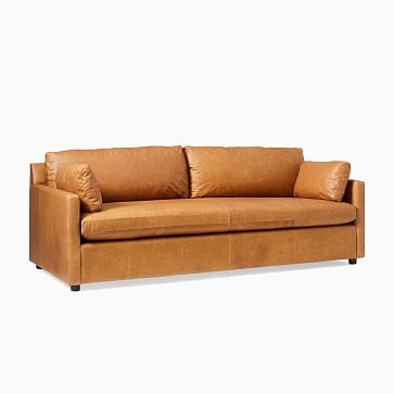 Marin 86" Sofa, Standard Depth, Saddle Leather, Nut - Image 2