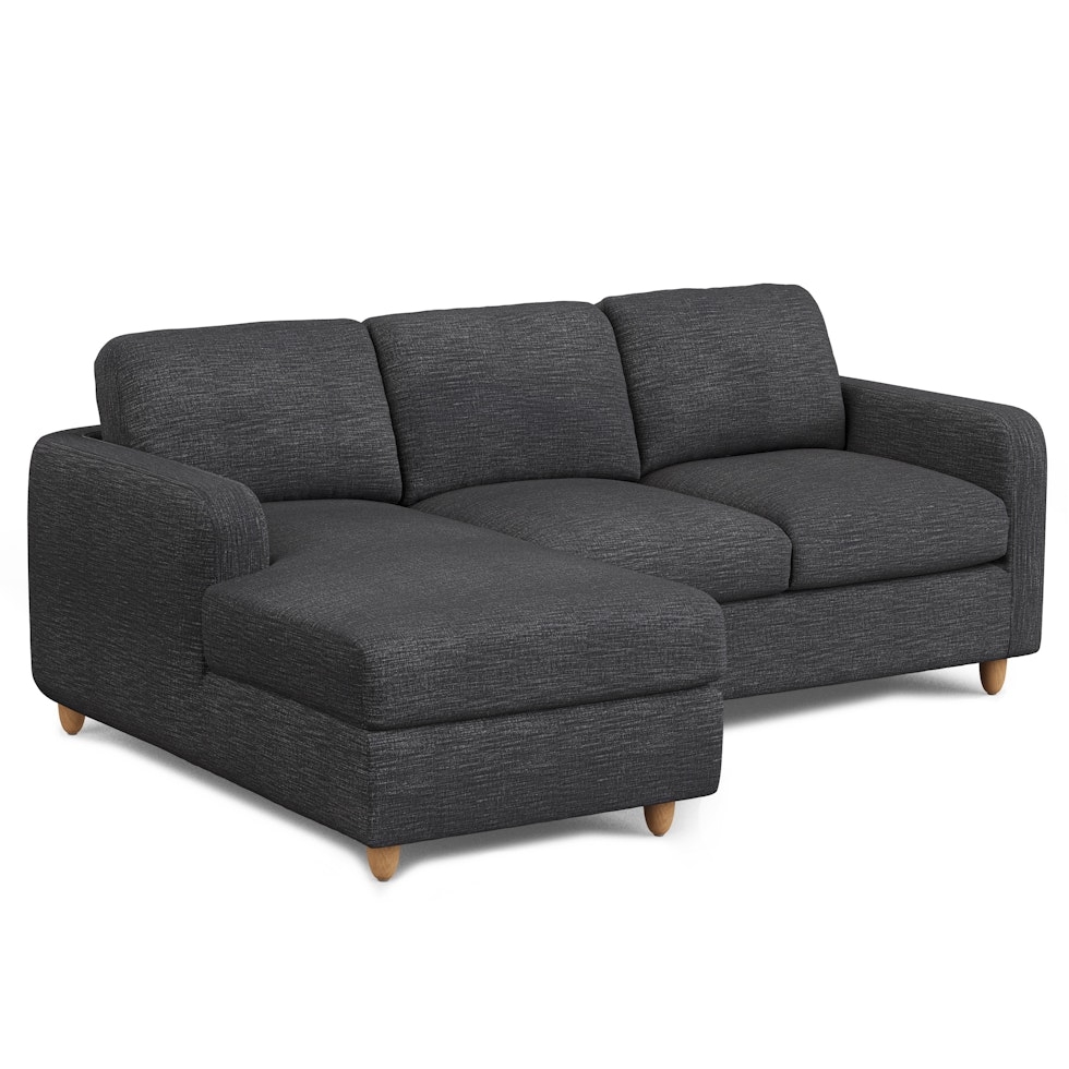 Vati 90.5" Left Storage Sectional - Natural Oak and Napa Charcoal - Image 0