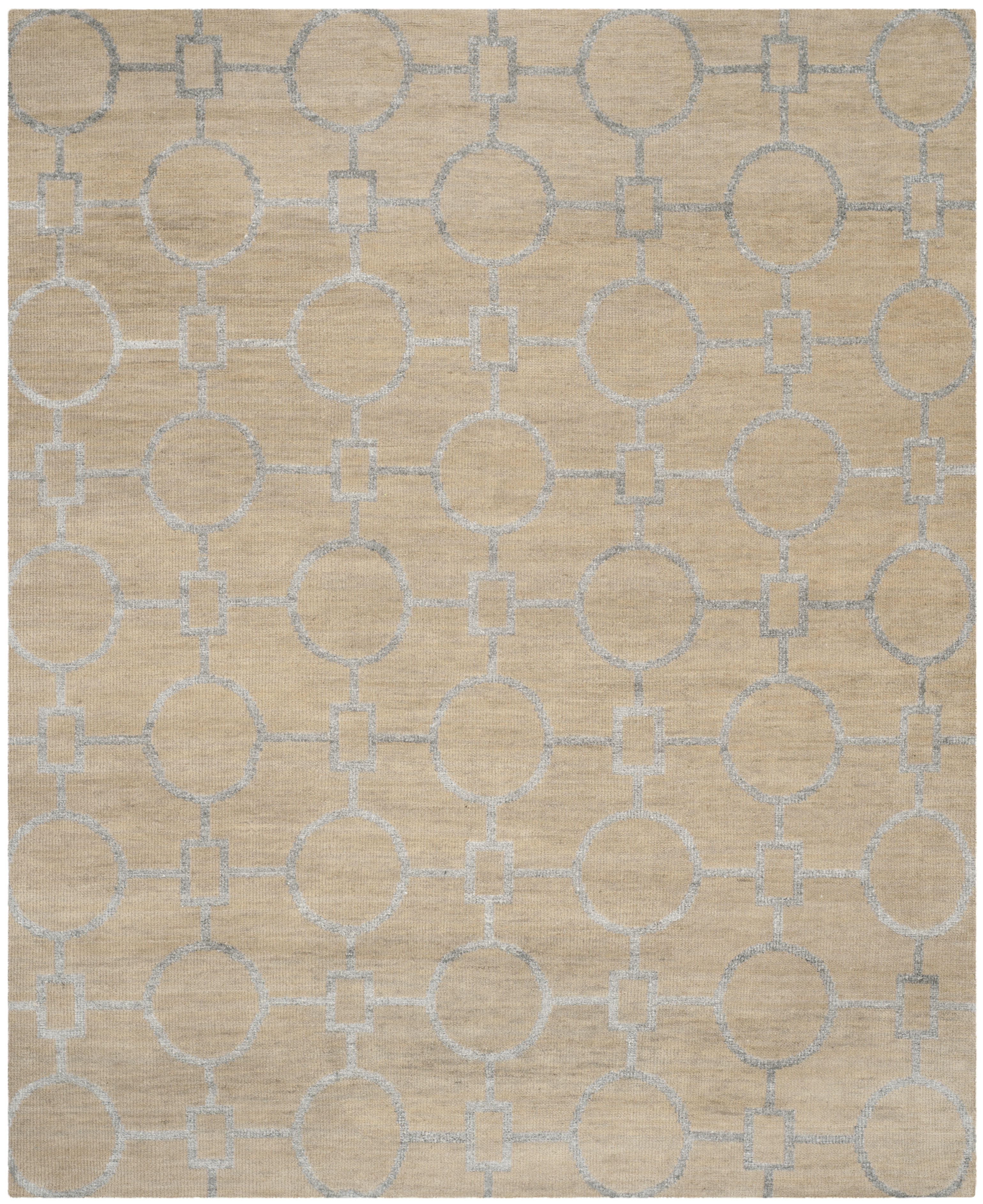 Arlo Home Hand Knotted Area Rug, STW202A, Beige,  8' X 10' - Image 0