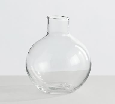 Skylar Slanted Glass Vase, Clear, 8"H - Image 4