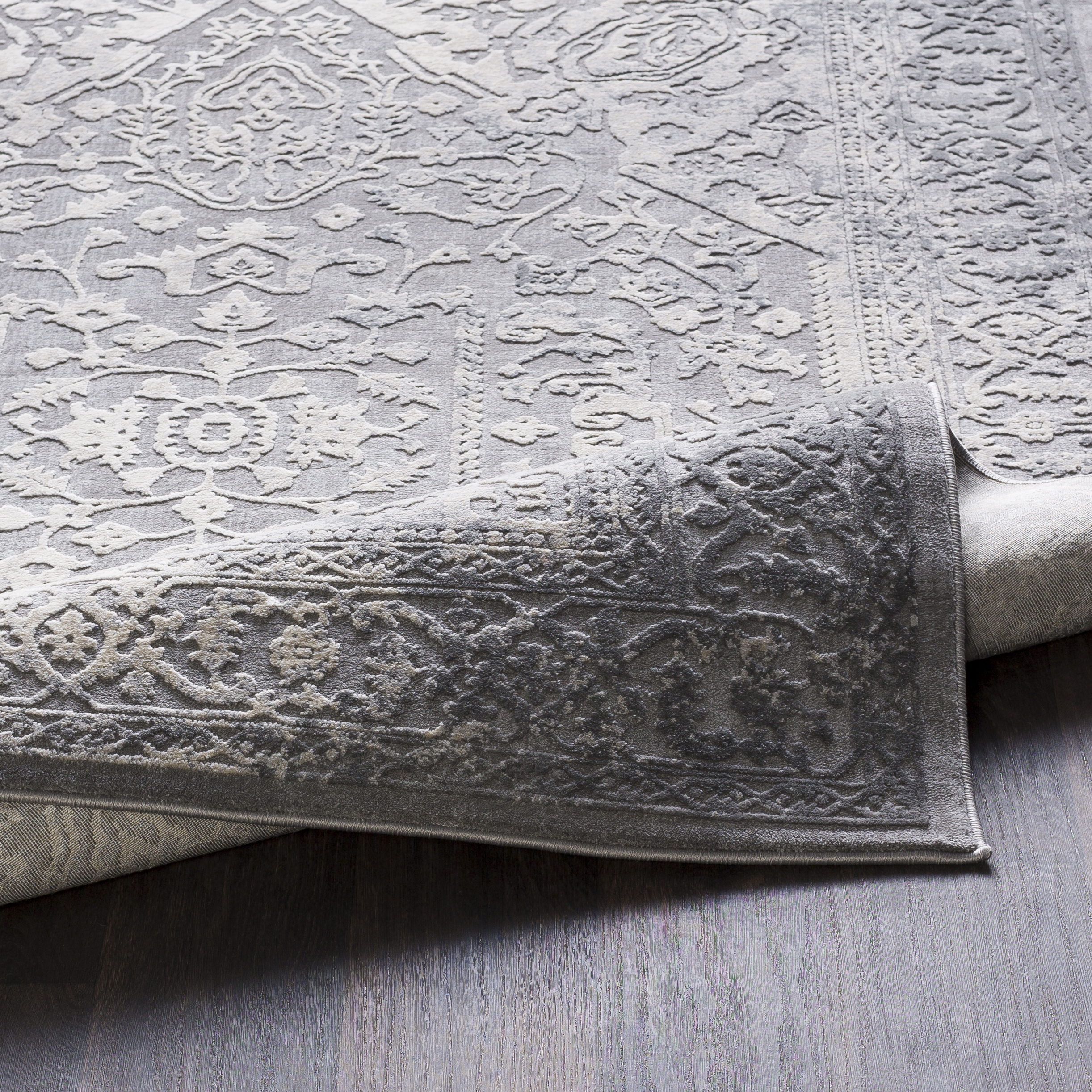 Livabliss Tibetan Gray Indoor 7'10" x 7'10" Machine Woven Rug - Image 4