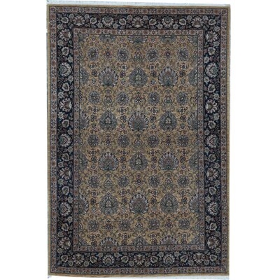 One-of-a-Kind Hand-Knotted Gray 4'9" x 6'9" Wool Area Rug - Image 0