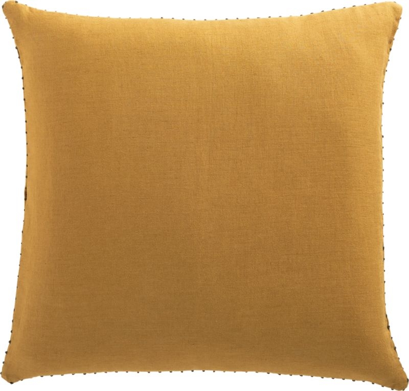18" Lumiar Dijon Pillow with Feather-Down Insert - Image 2