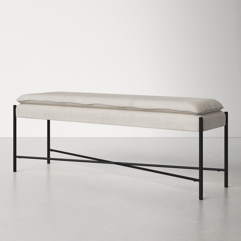 Landers Upholstered Bench, Gray - Image 2