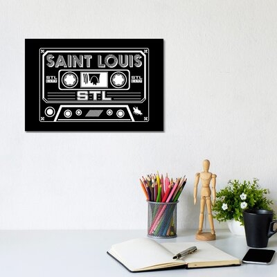 St. Louis Cassette - Dark Background - Wrapped Canvas Graphic Art Print - Image 0