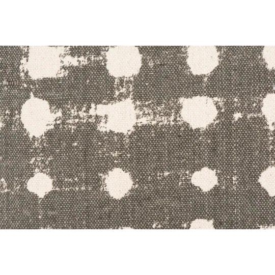 Cotton Slub Pillow with Polka Dots, Gray & Ivory, 24" x 16" - Image 4