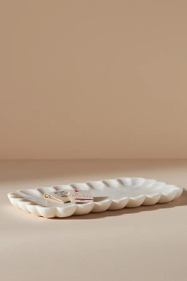 Marble Scalloped Tray - Image 0