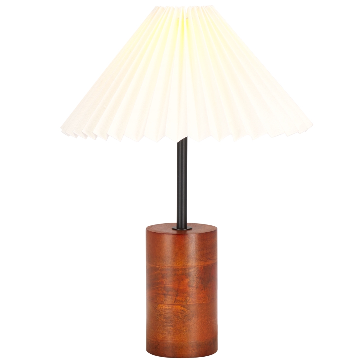 Dani 15.75" Table Lamp - Walnut / Black - Safavieh - Image 4