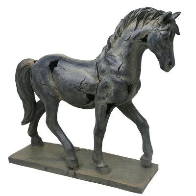 Cindi Polyresin Cracked Horse Figurine - Image 0