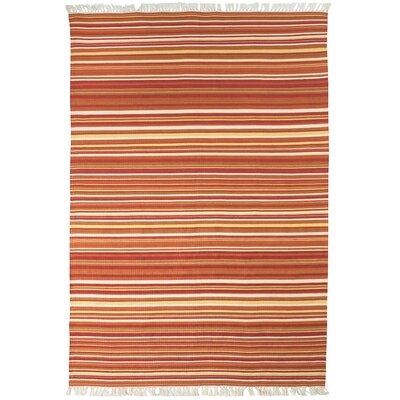 Furney Striped Handwoven Sunset Area Rug - Image 0