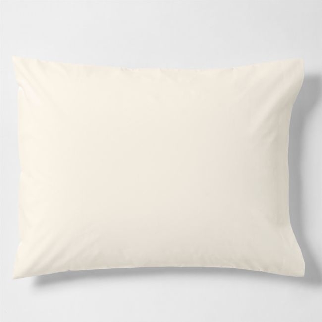 Cozy Cloud Washed Organic Cotton Pampas Ivory Standard Bed Pillow Sham - Image 0