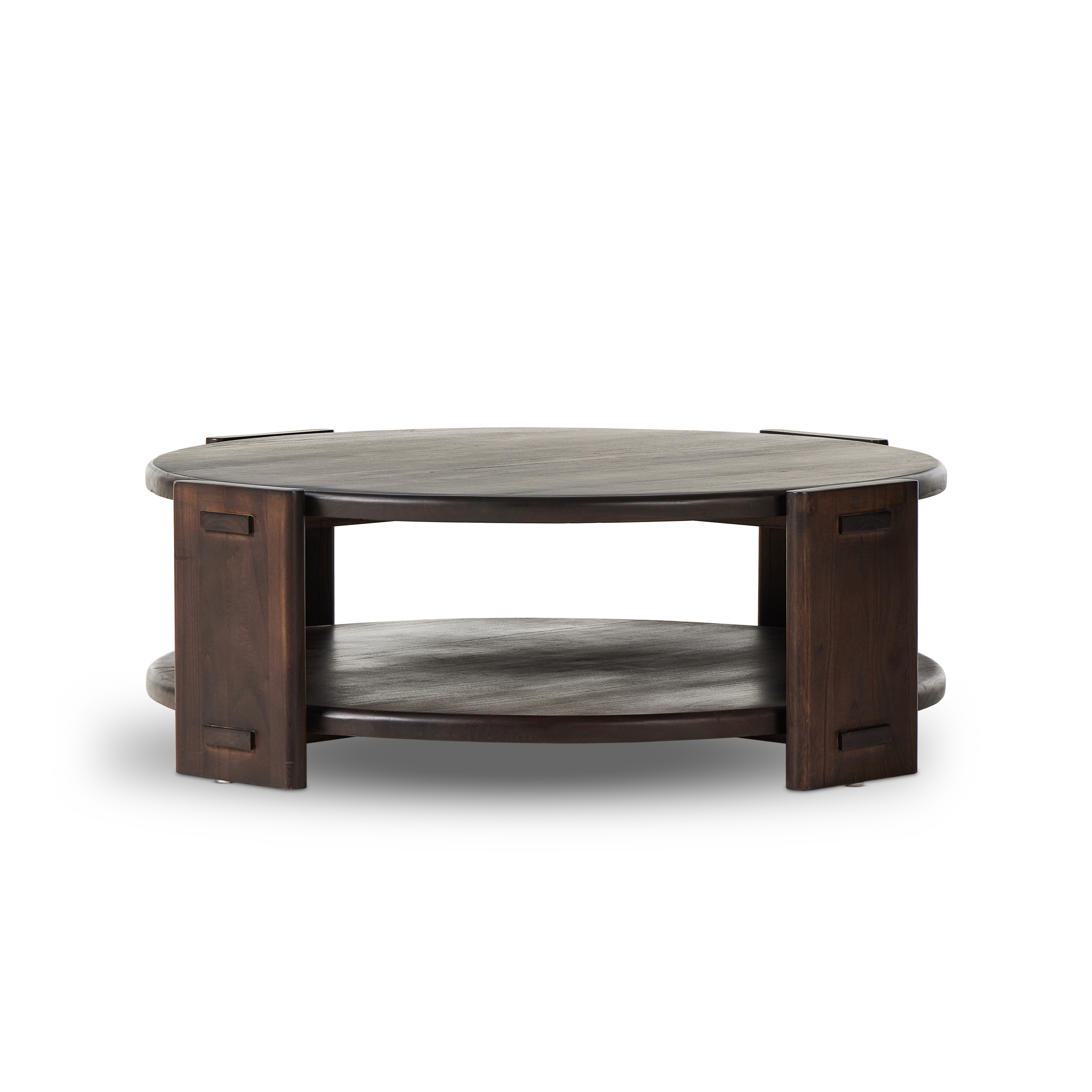 Two Tier Coffee Table - Matte Brown Neem - Image 4