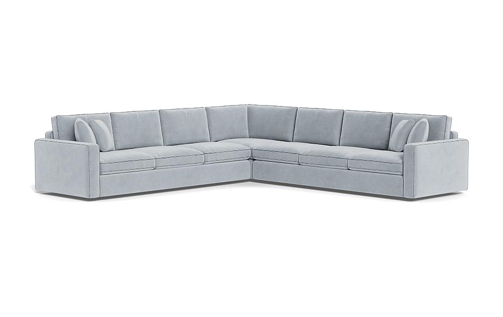James 3-Piece 6-Seat Corner Sectional with Contrast Piping - Image 2
