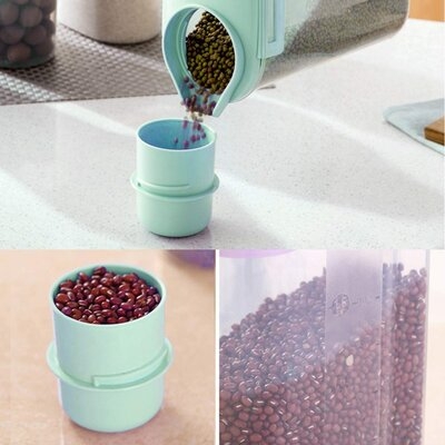 Pet Food Storage Container, Cereal Container With Airtight Design Pour Spout Measuring Swivel Cup, BPA-Free Dry Food Dispenser For Dogs Cats Birds - Image 0