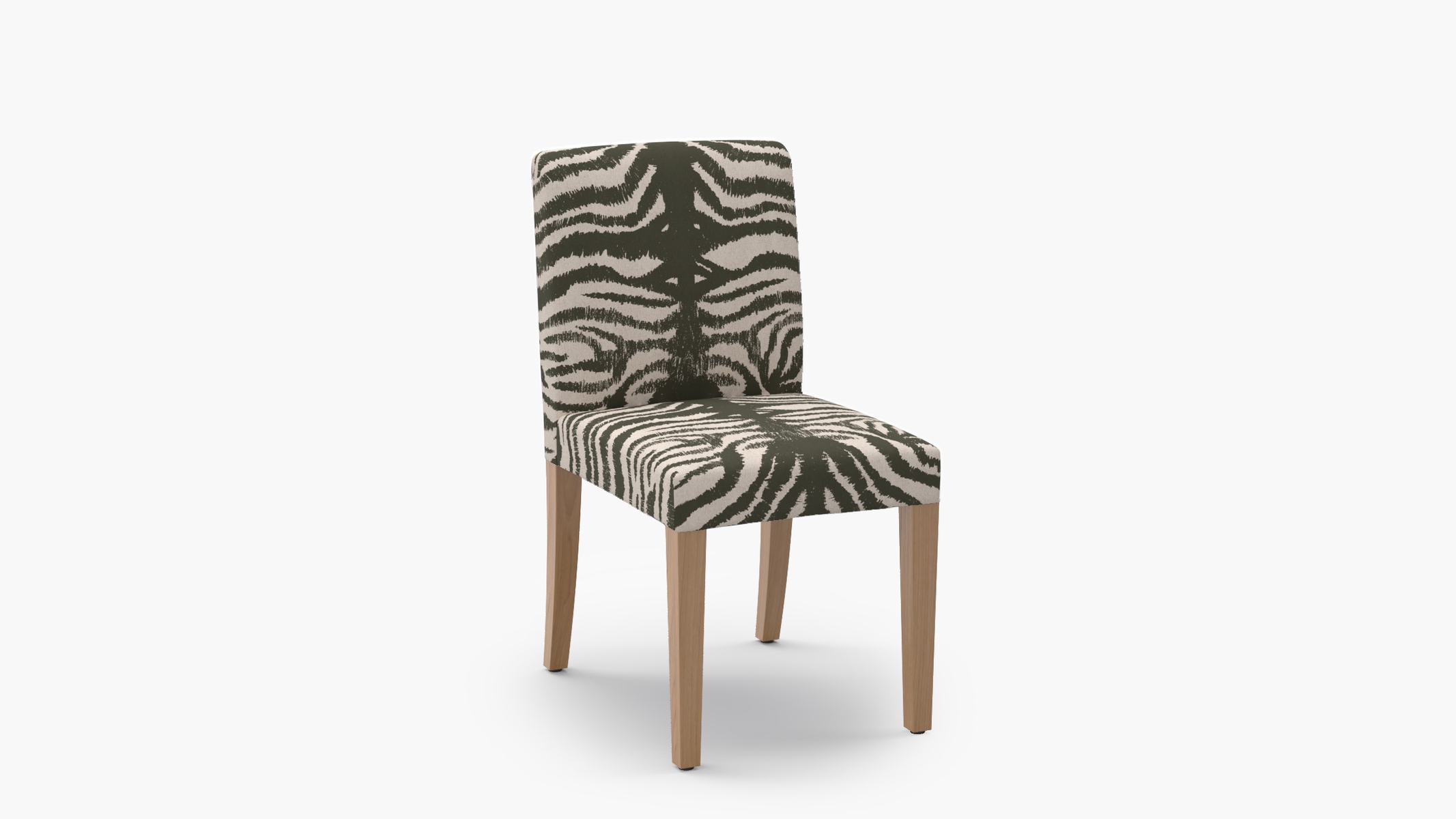 Signature Dining Chair, Zebra, Natural Square Tapered Leg - Image 1