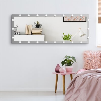 Modern Wall Standing Full Length Whole Body Dressing Vanity Mirror With Lights For Bedroom Hotel - Image 0