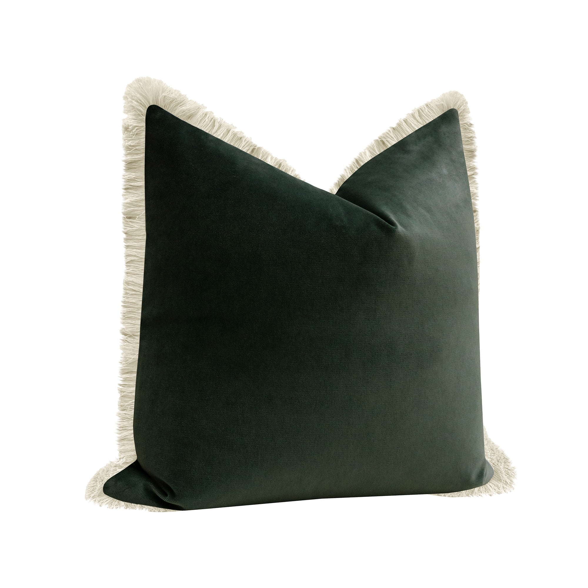 SOCIETY VELVET // EMERALD - 20” X 30” QUEEN SHAM / Knife Edge - Image 2