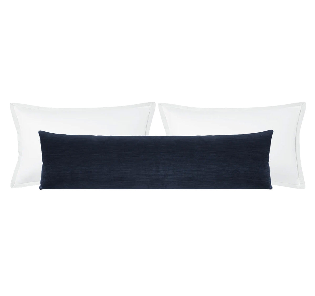 THE XL LUMBAR :: STRIE VELVET // NAVY BLUE - BY THE YARD - Image 0