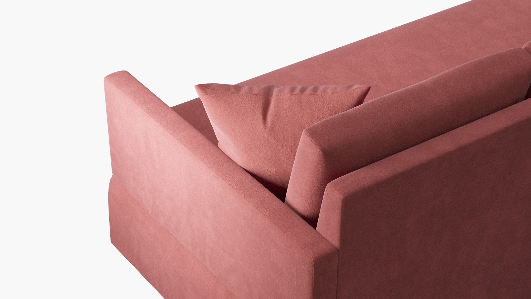 Skirted Track Arm Sofa, Coral Luxe Velvet, Standard (39") - Image 4