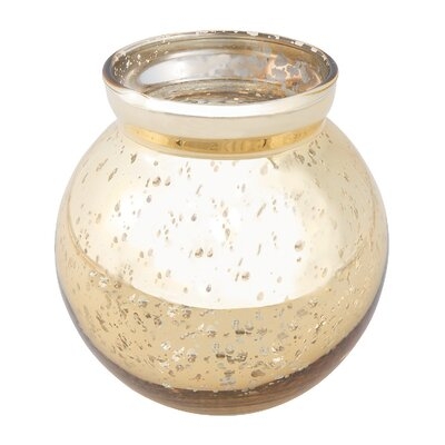 Round Gold Mercury Bud Vases - Vases - Wedding - 6 Pieces - Image 0