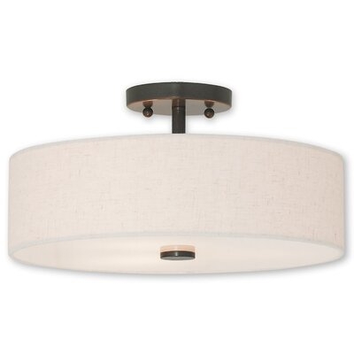 Conners 3 - Light 15" Shaded Drum Semi Flush Mount - Image 0