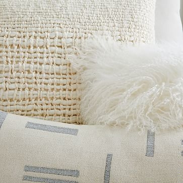 Cozy Weave Pillow Cover, 24"x24", White - Image 1