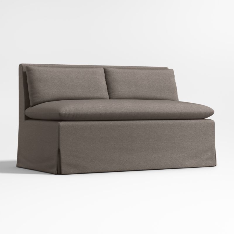 Belmar 54" Grey Slipcovered Dining Banquette Bench - Image 2