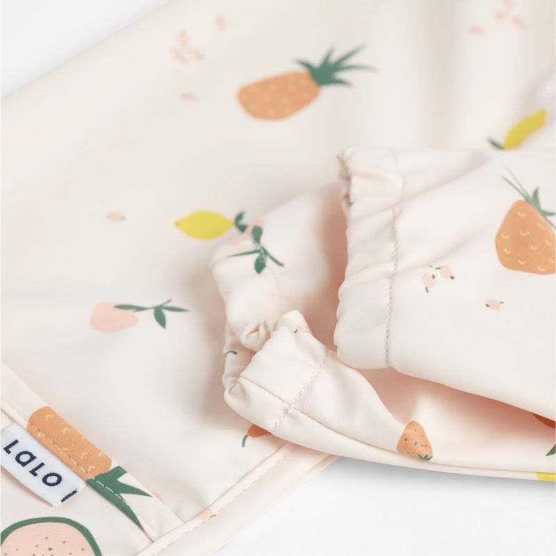 Lalo Grapefruit Pink Fruit Print Smock Bib - Image 4
