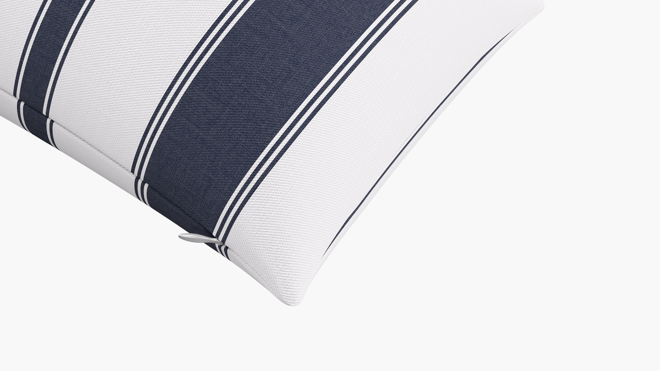 Throw Pillow 14" x 30", Navy Clarence Stripe, 14" x 30" - Image 1