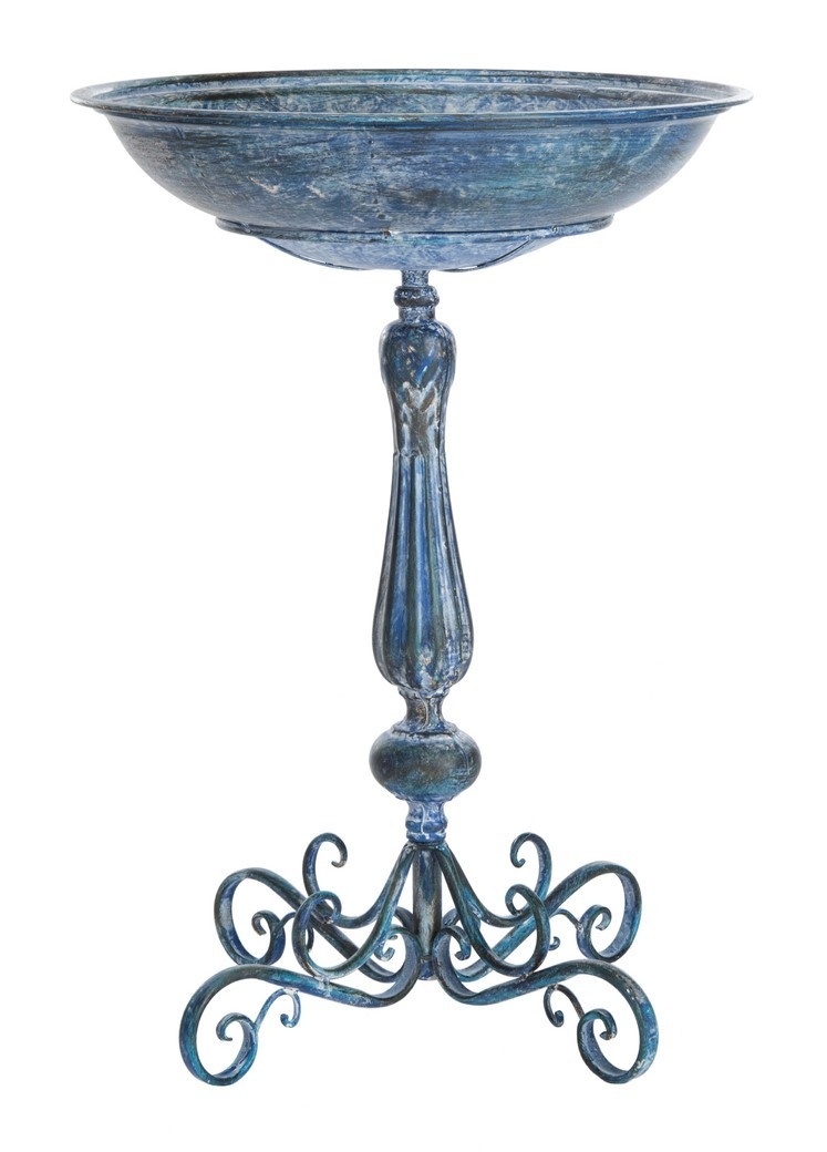 Orian Bird Bath - Mossy Blue - Safavieh - Image 0