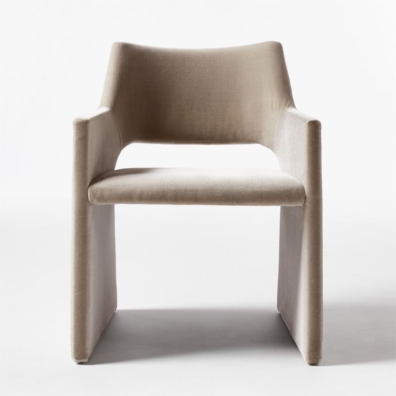 Foley Grey Faux Mohair Dining Armchair - Image 6