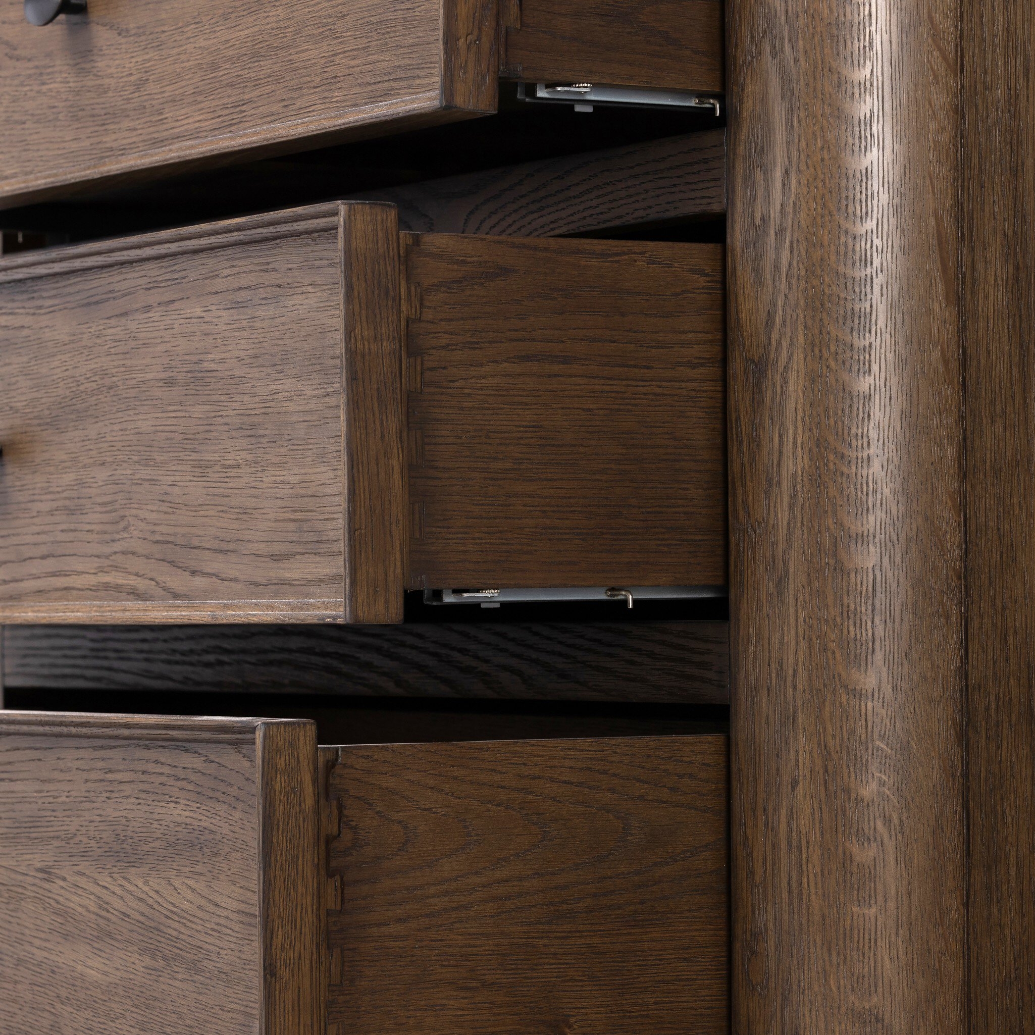 Russ Tall Dresser - Aged Oak Veneer - Image 9