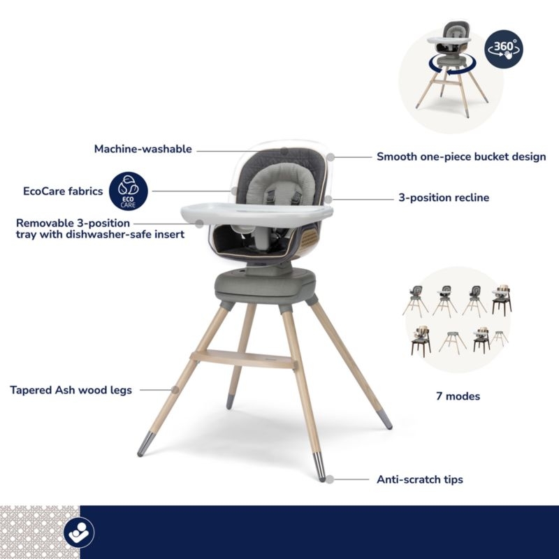 Maxi-Cosi ® Kiskadee Onyx Heritage 360 Rotating Baby High Chair - Image 8