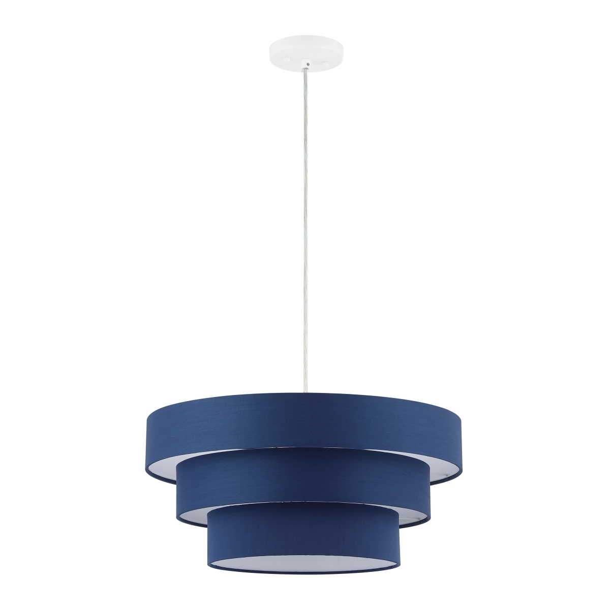 Cleia 20" Pendant - Navy/White - Image 0