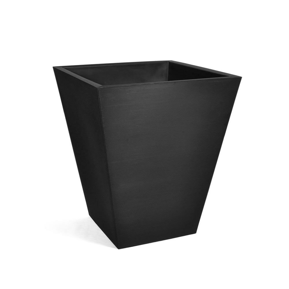 Linear Grooved Planter, 30in, Black - Image 0