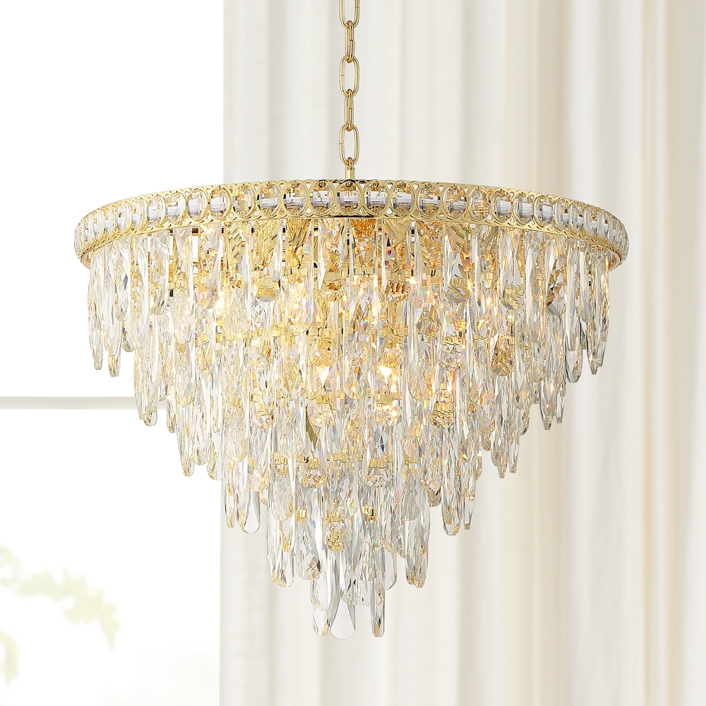 Trenta 23 1/2" Wide Gold and Crystal Pendant Light - Style # 78T22 - Image 0