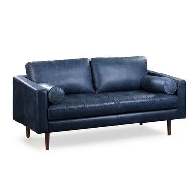 Kate Genuine Leather 72" Square Arm Sofa - Image 0