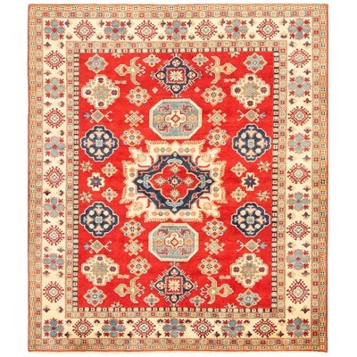 One-of-a-Kind Hypoluxo Hand-Knotted 2010s Gazni Gold 8'6" x 9'7" Wool Area Rug - Image 0