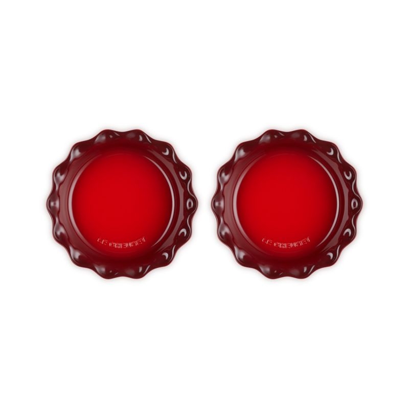 Le Creuset ® Heritage 9" Cerise Pie Dishes, Set of 2 - Image 1