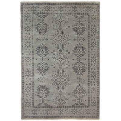 One-of-a-Kind Danyl Hand-Knotted 2010s Jamshidpour Gray 6'2" x 9' Wool Area Rug - Image 0